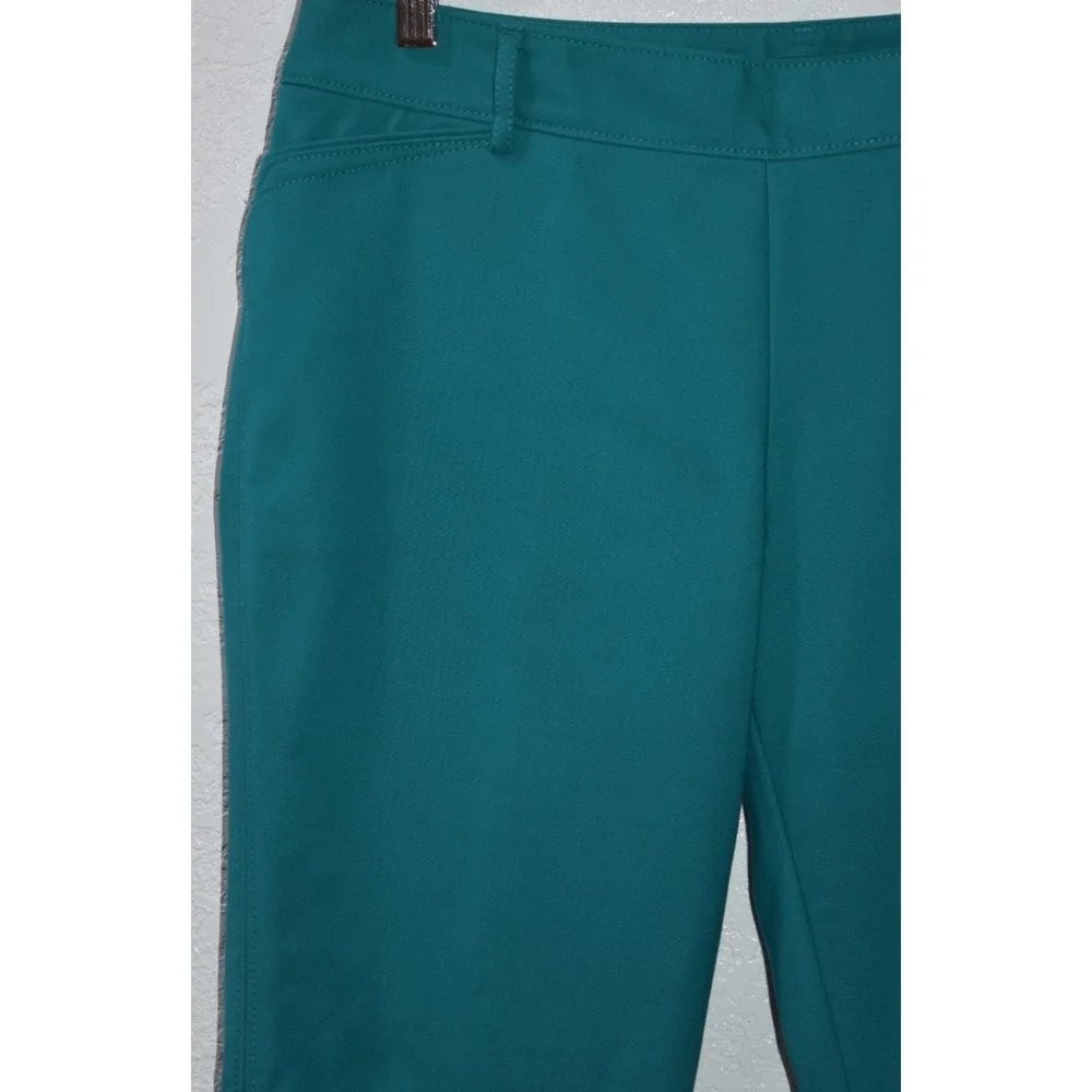 White House Black Market Perfect Form Slim Ankle Pants Size 8 Teal Blue Stretch - Picture 8 of 16
